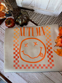 Autumn Checkered Tan Sweatshirt