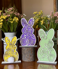 Set of 3 Bunny Easter Decor