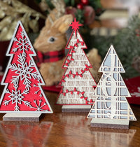 Single Christmas Tree Tiered Tray Decor
