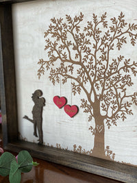 Framed Personalized Love Tree 10x10