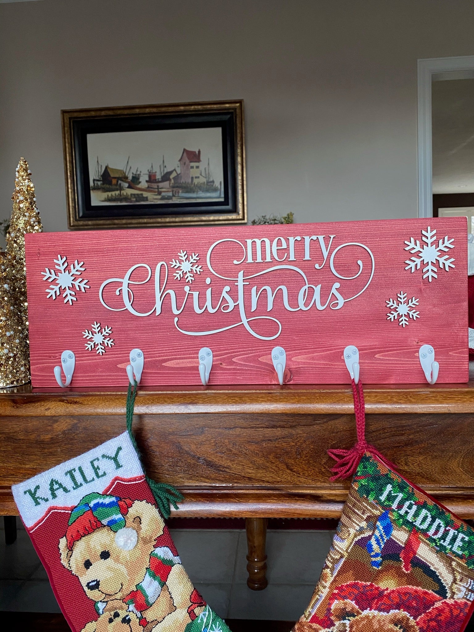 Wall Mounted Stocking Hanger