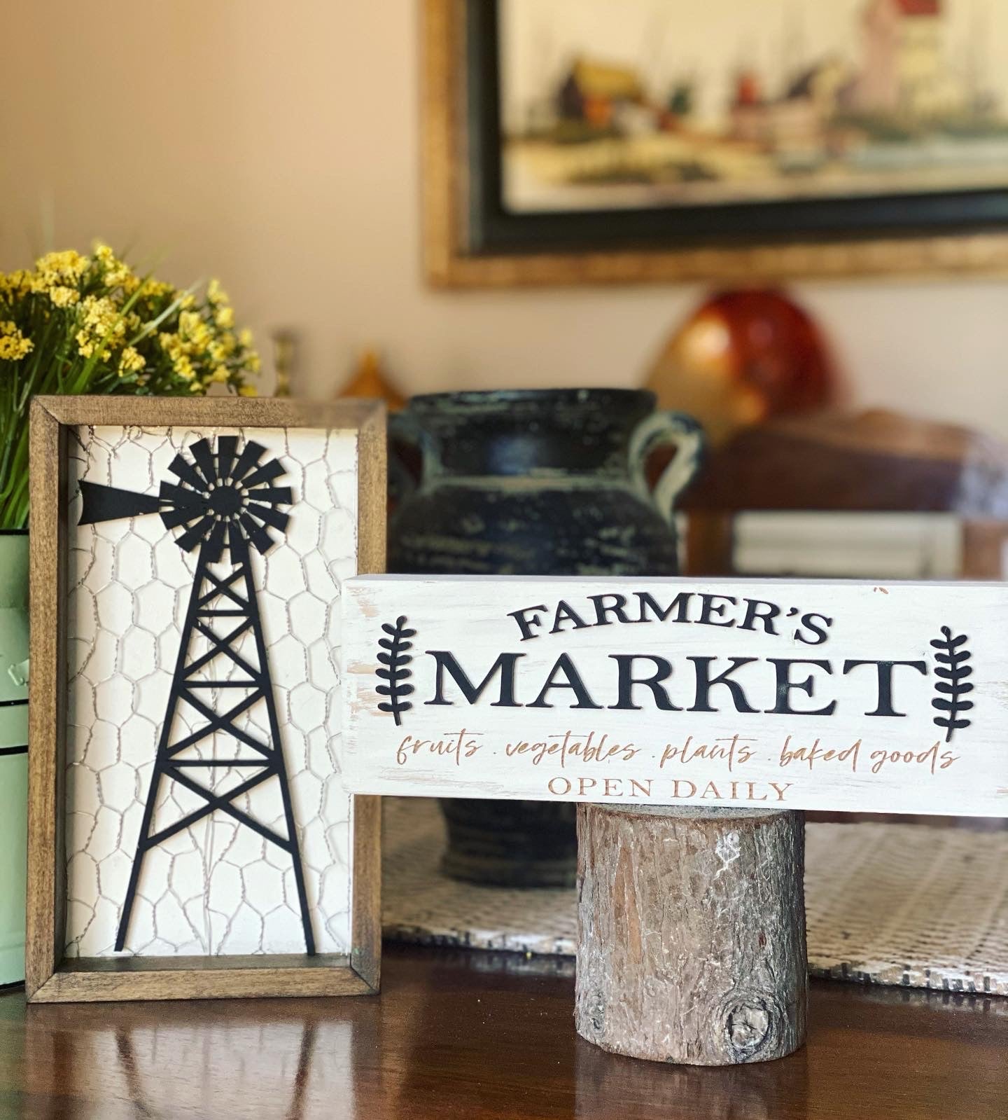 Farmer's Market Wood Block