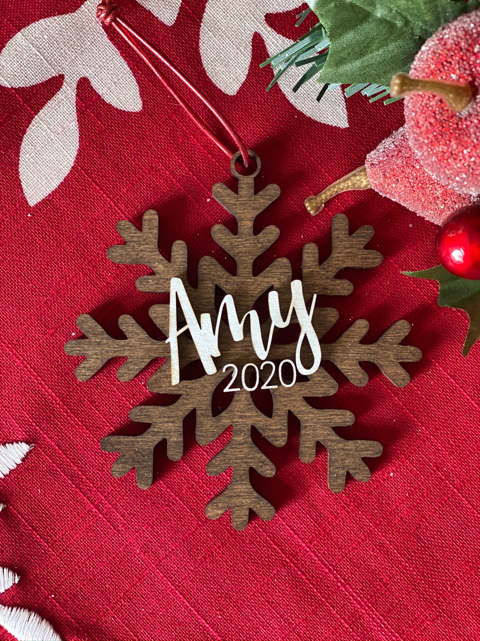 Personalized Name Snowflake Ornament