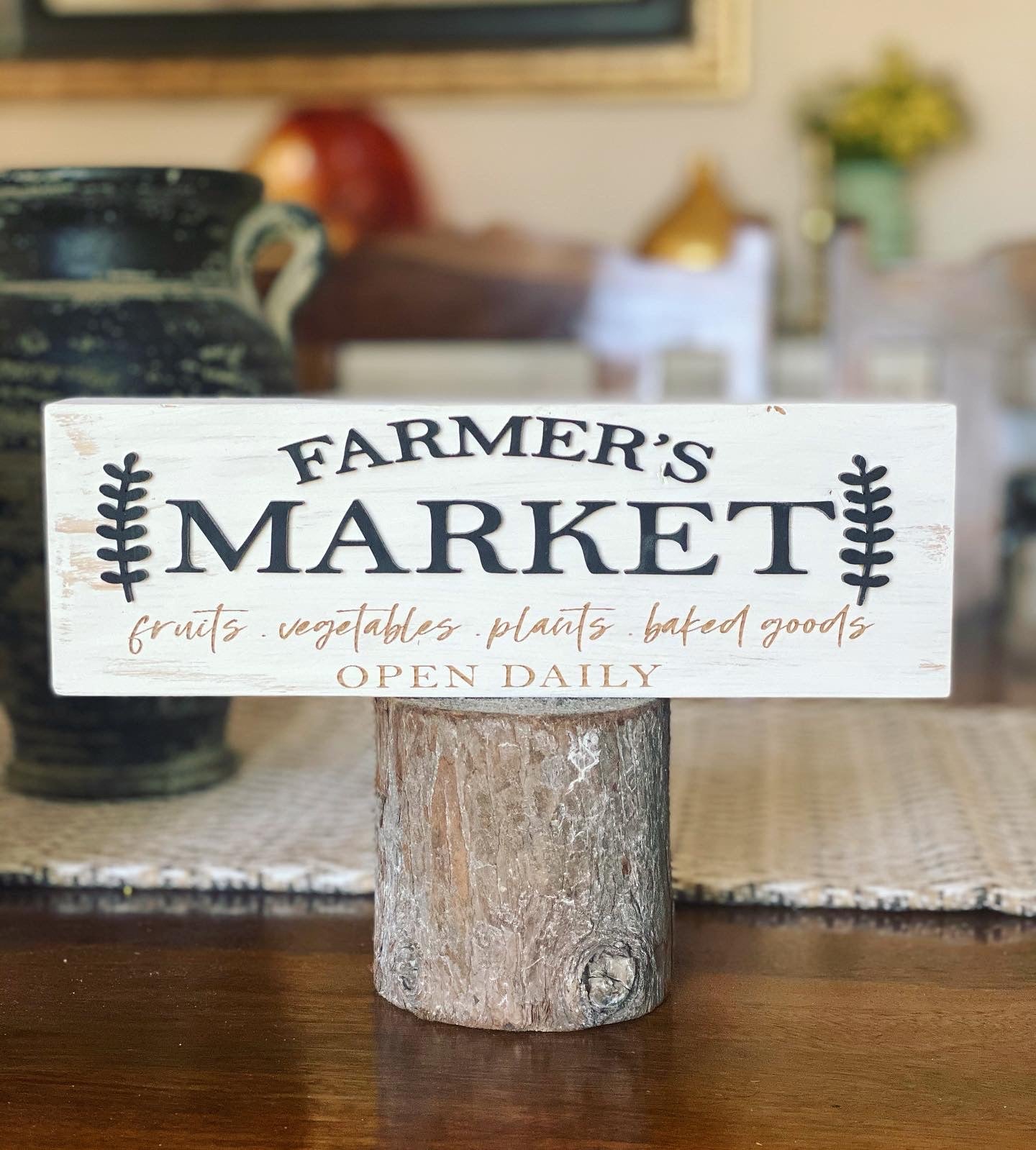 Farmer's Market Wood Block