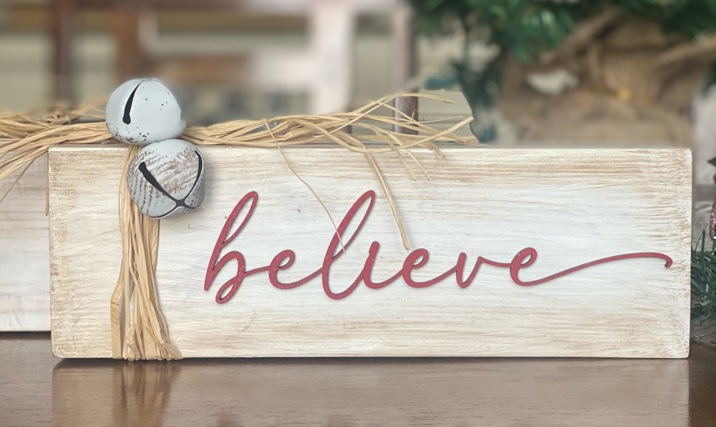 Believe Wood Block
