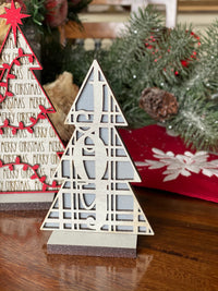 Single Christmas Tree Tiered Tray Decor