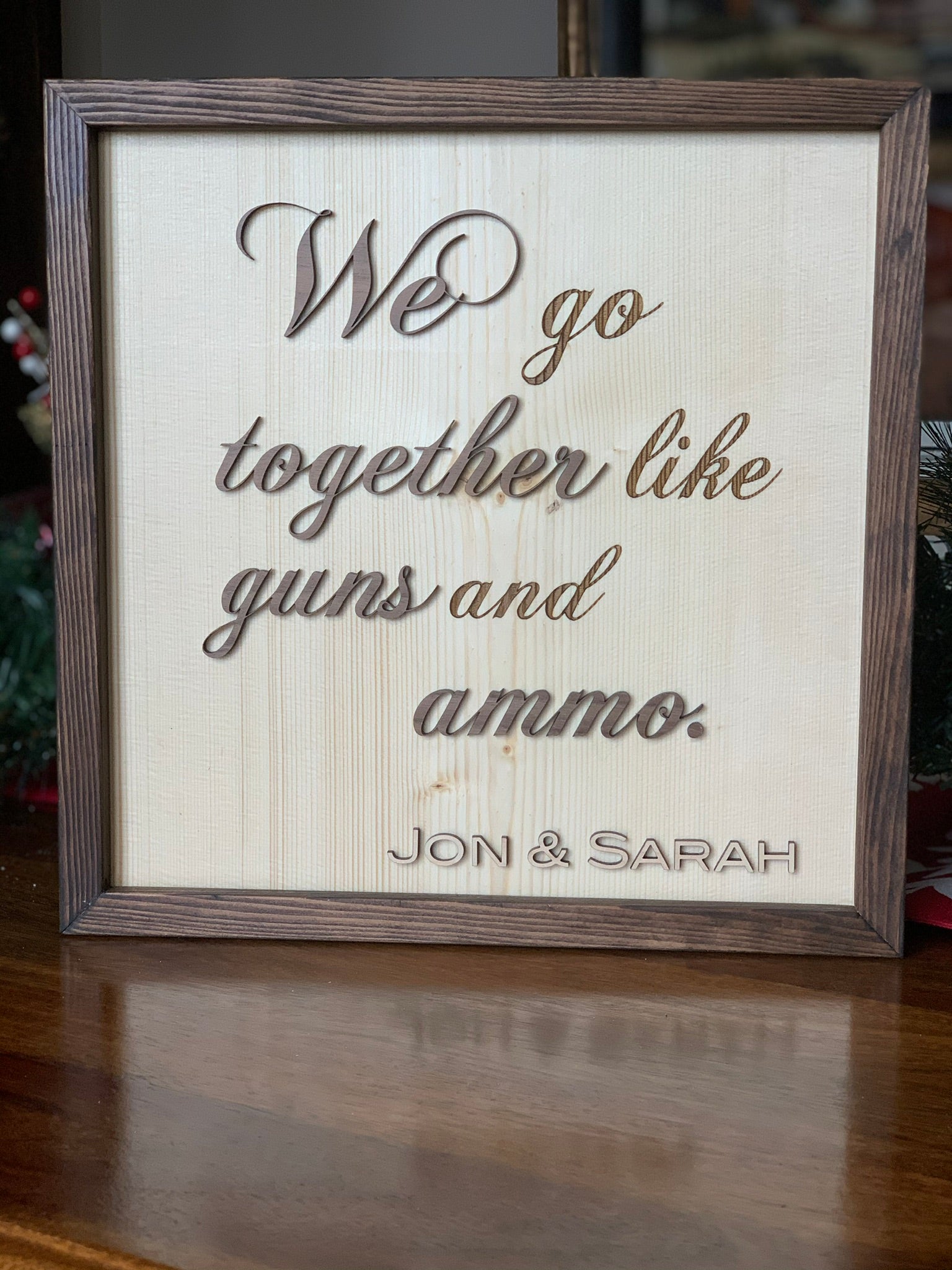 Personalized 11x11 Framed Wood Sign