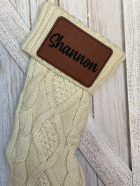 Cable Knit Personalized Stocking