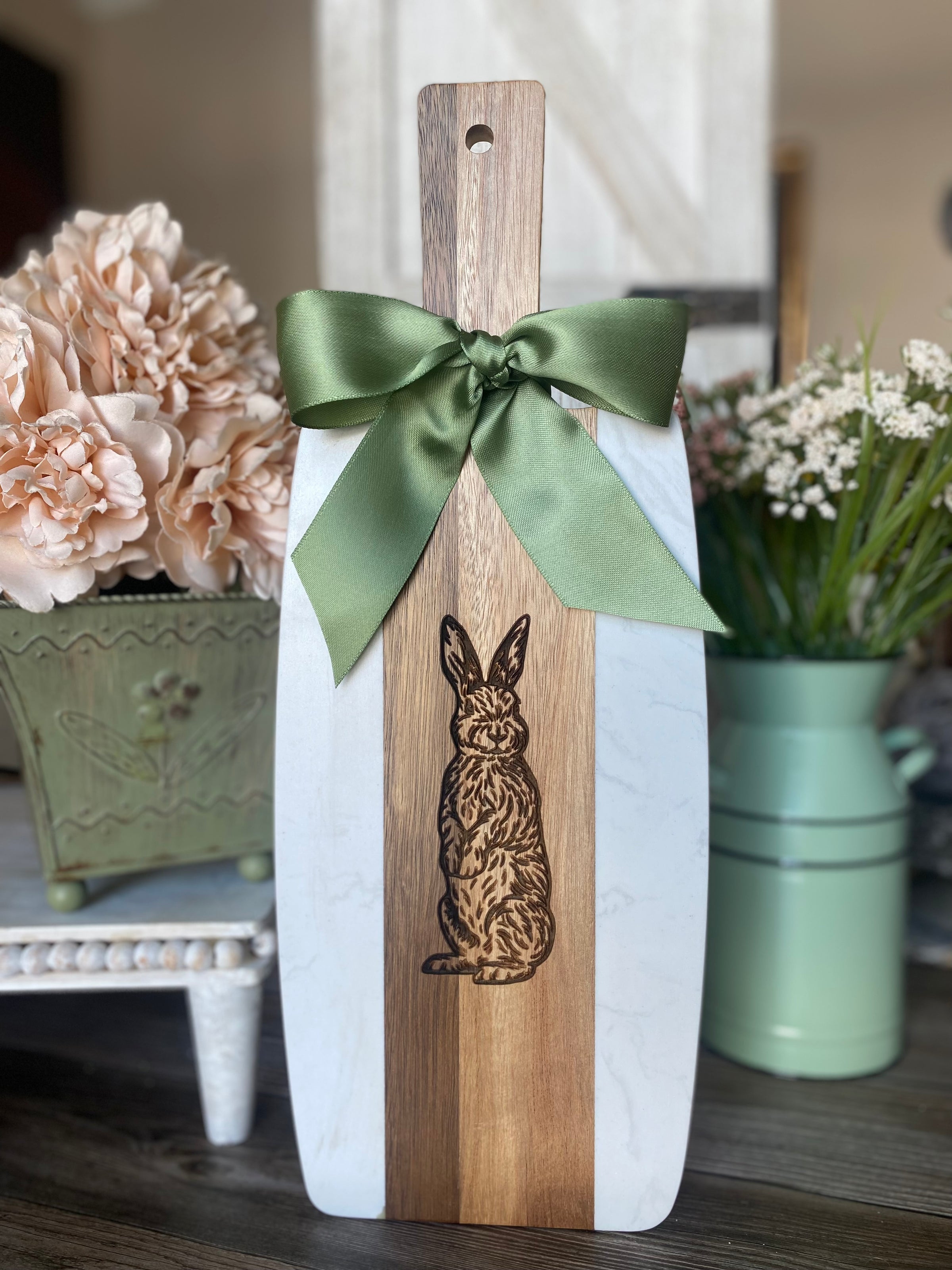 Marble and Acacia Wood Serving Board