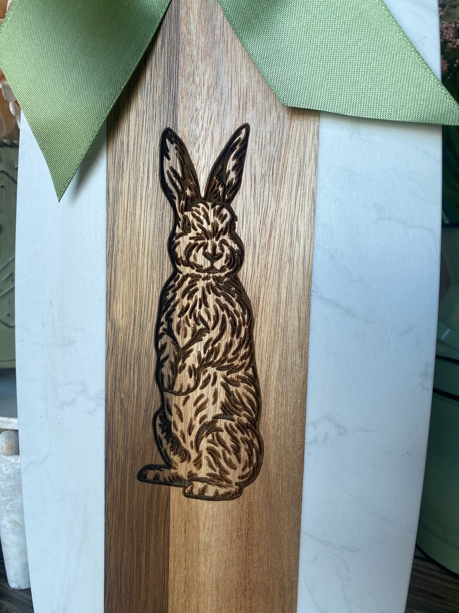 Marble and Acacia Wood Serving Board