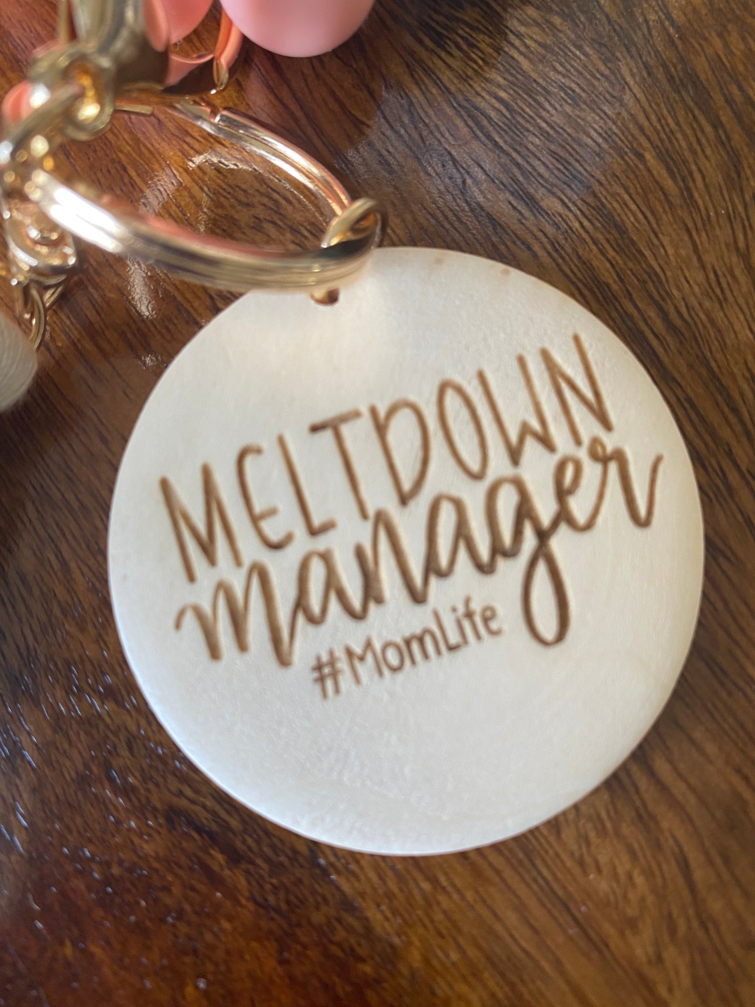 Pink, Black and Leopard Silicon Bead Bracelet Key Ring