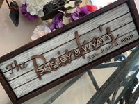 Wedding or Anniversary Custom Sign