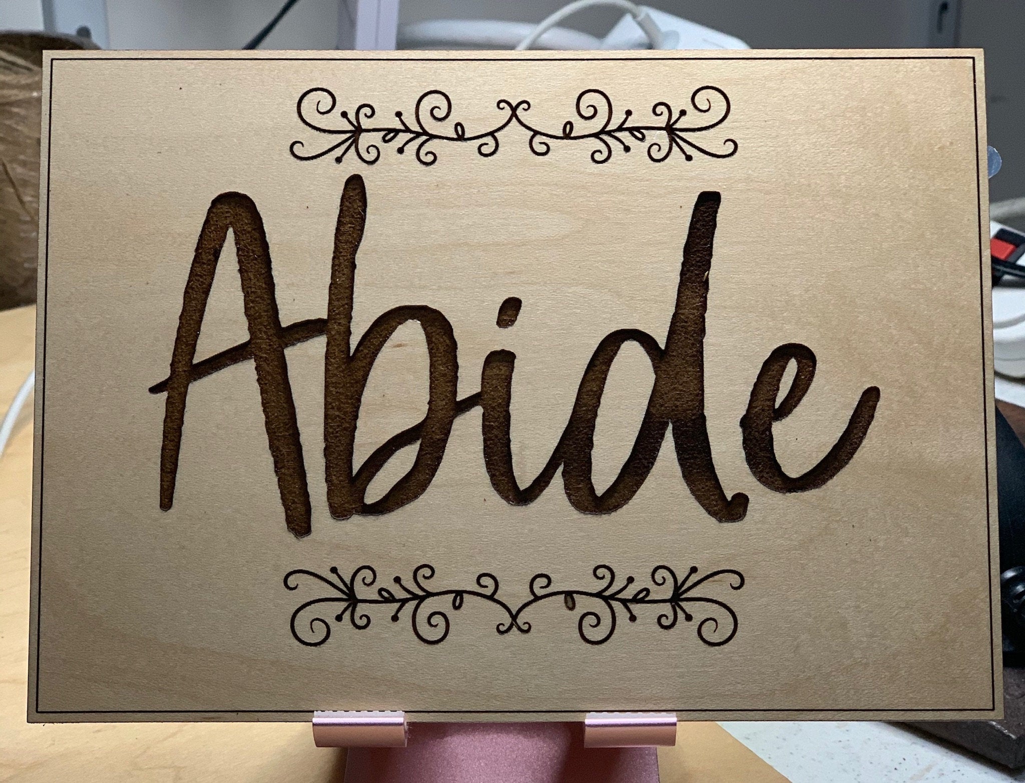 Engraved Inspirational Word