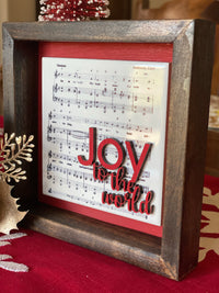 Engraved Tile Joy to the World 5x5 Shelf Sitter
