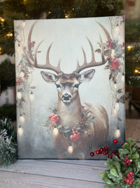 Canvas UV Printed Reindeer Light Background