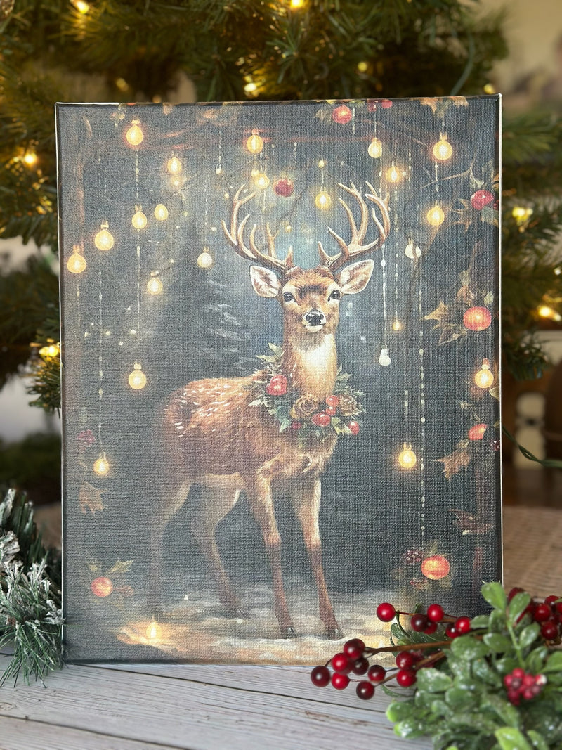 Canvas UV Printed Reindeer Print