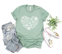 Heart with Flowers Tee