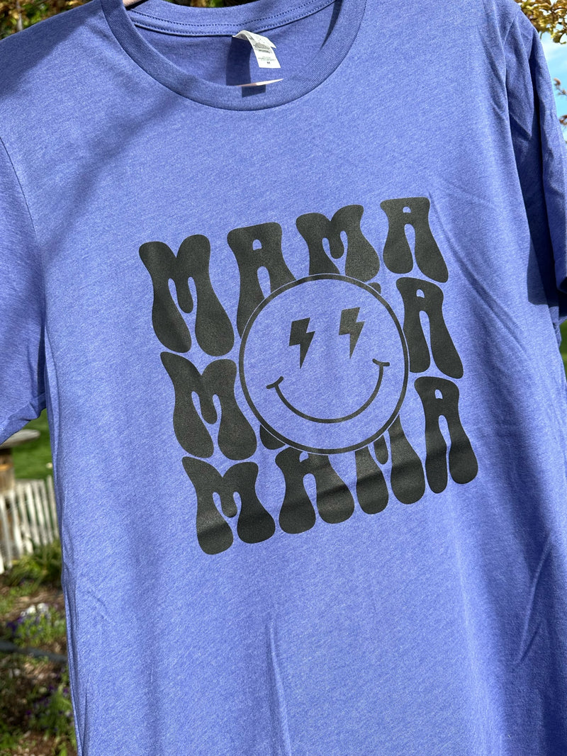Medium Purple Retro Mama with Happy FAce