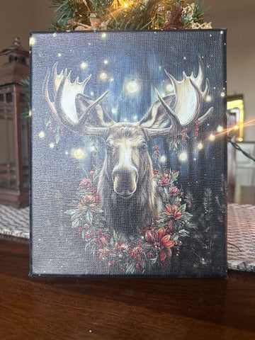 UV Printed Moose with Lights