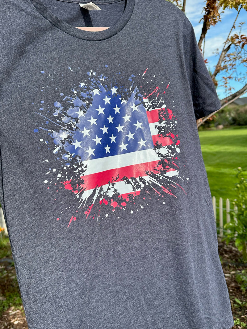 Medium Navy Blue Tattered Flag