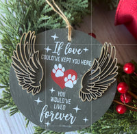 Slate Pet Memorial Ornament