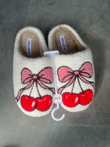Cherry & Bow Sherpa Super Soft Slippers