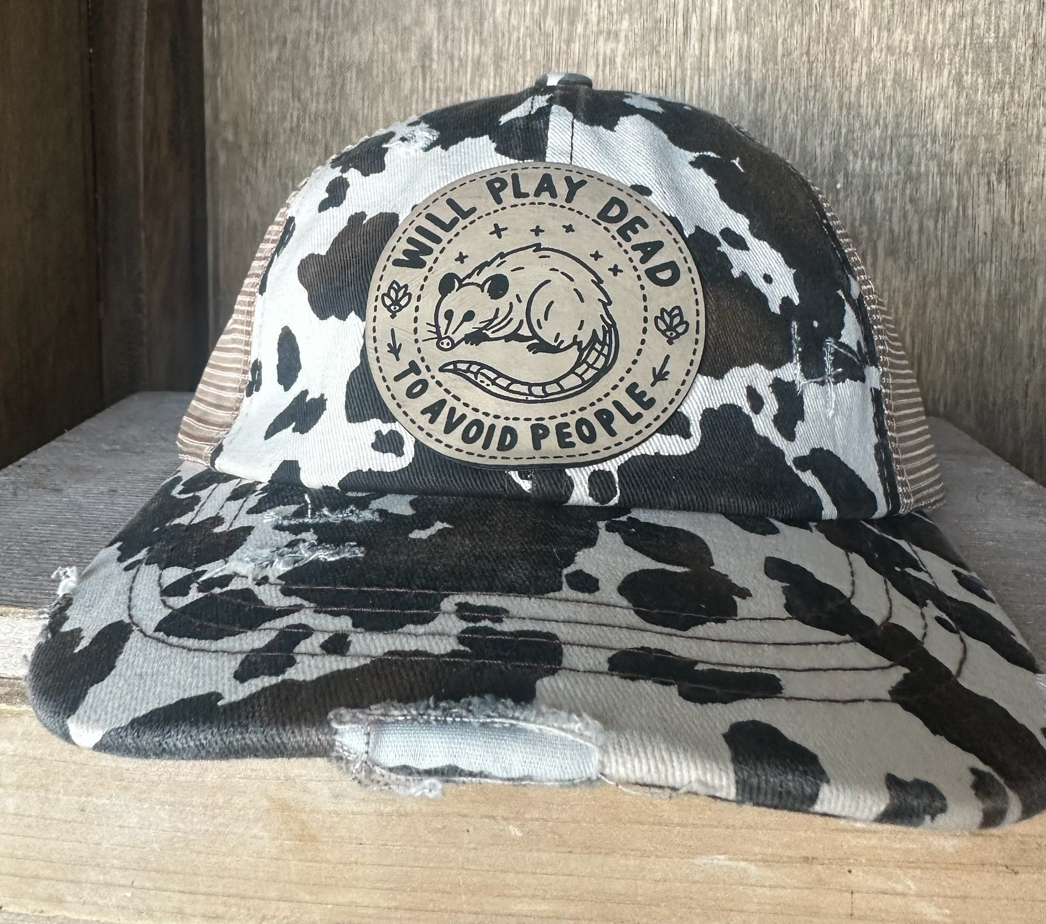 Will Play Dead to Avoid People Ponytail Hat