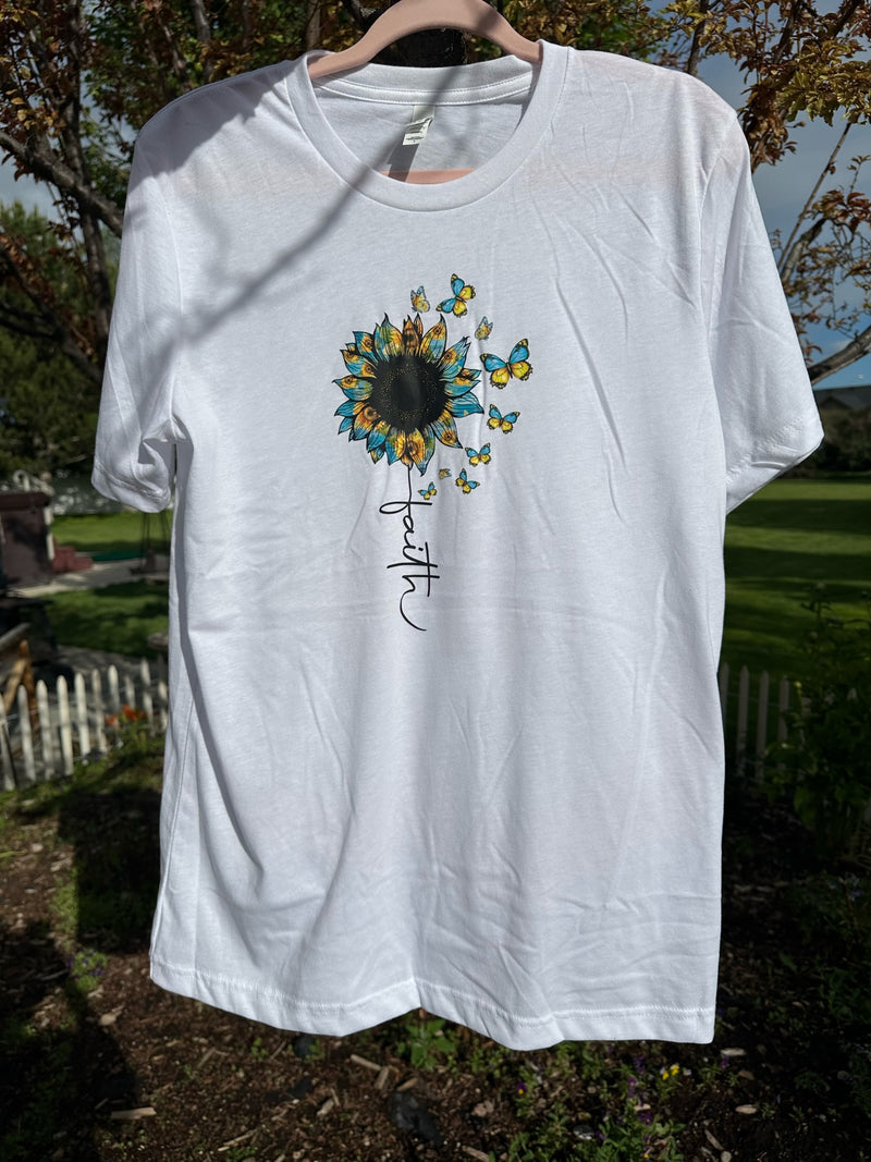 Large White Faith Sunflower