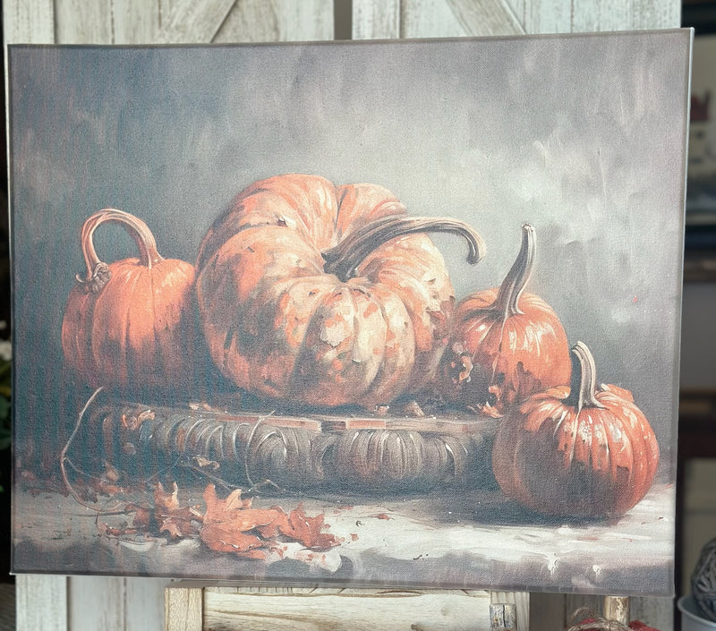 Canvas UV Printed Pumpkin Trio