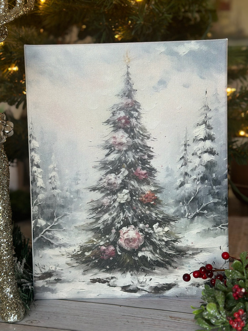 Canvas UV Printed Elegant Christmas Tree