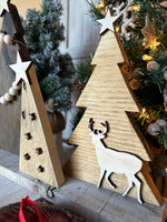 Rustic Set of 5 Wood Trees