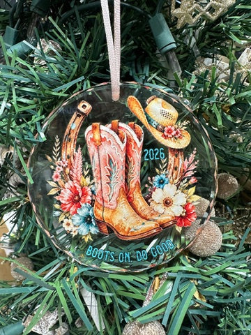 Crystal Ornament - Boots On Do Good