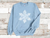 Distressed White Snowflake Sweatshirt