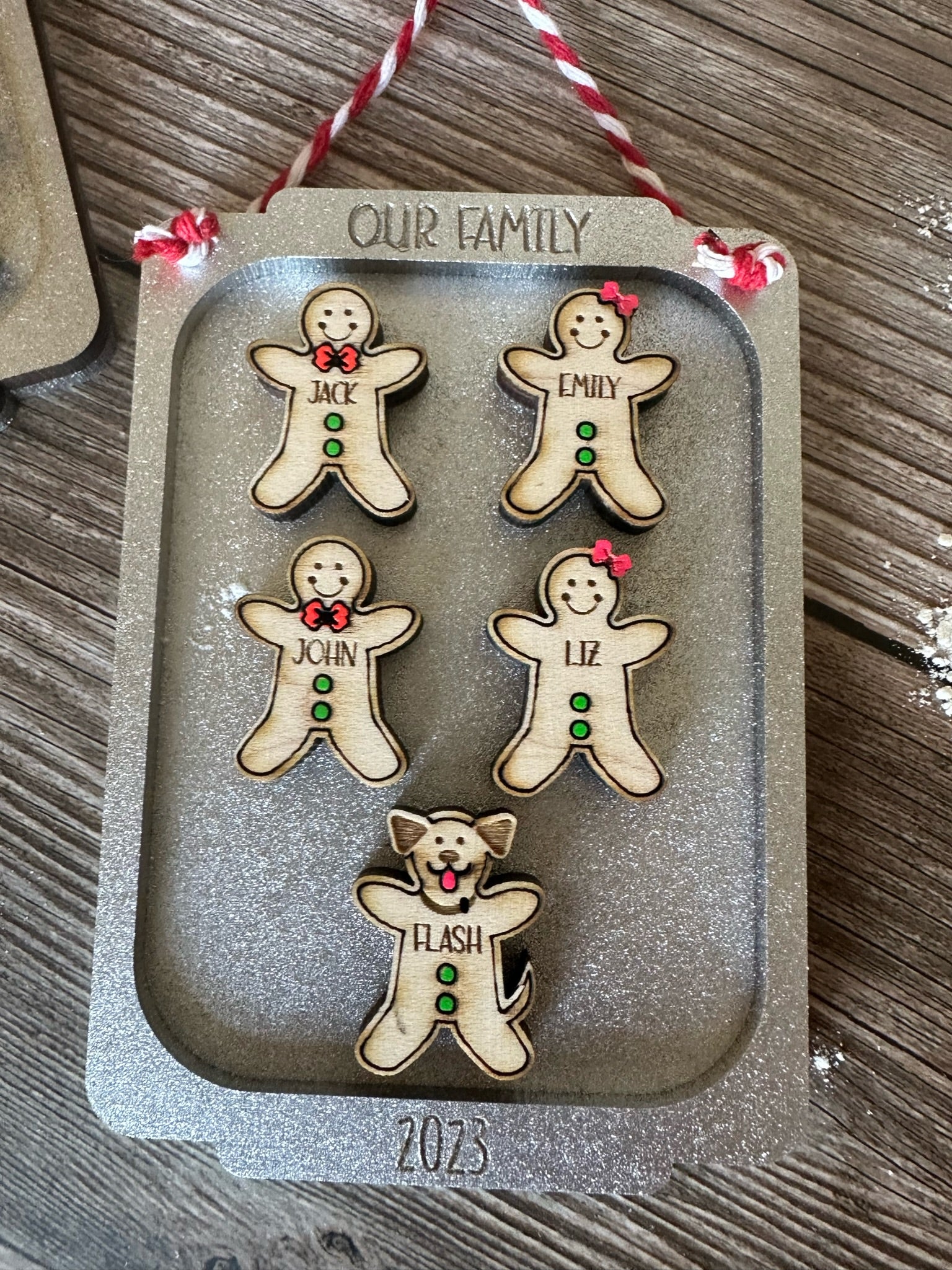 Gingerbread Cookie Pan Family Ornament – Built by Bricker