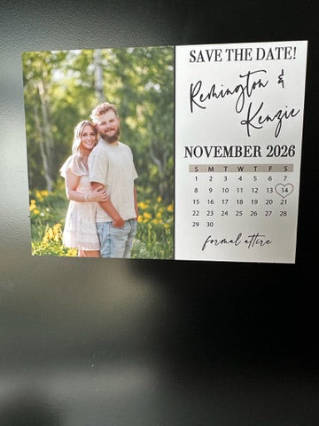 Calendar Save the Date Magnet