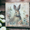 Set of 3 Shabby Chic Bunnies on Canvas