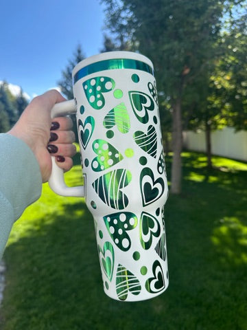 Hearts 40oz Tumbler Clearance