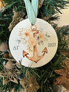 Ceramic Gold Anchor Ornament