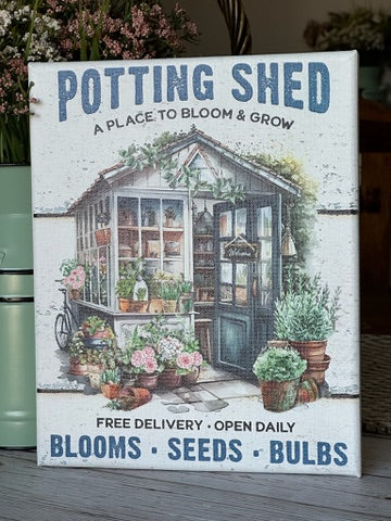 Potting Shed Canvas Print