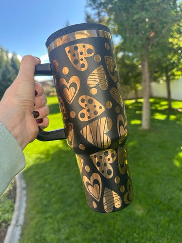 Hearts 40oz Tumbler Clearance