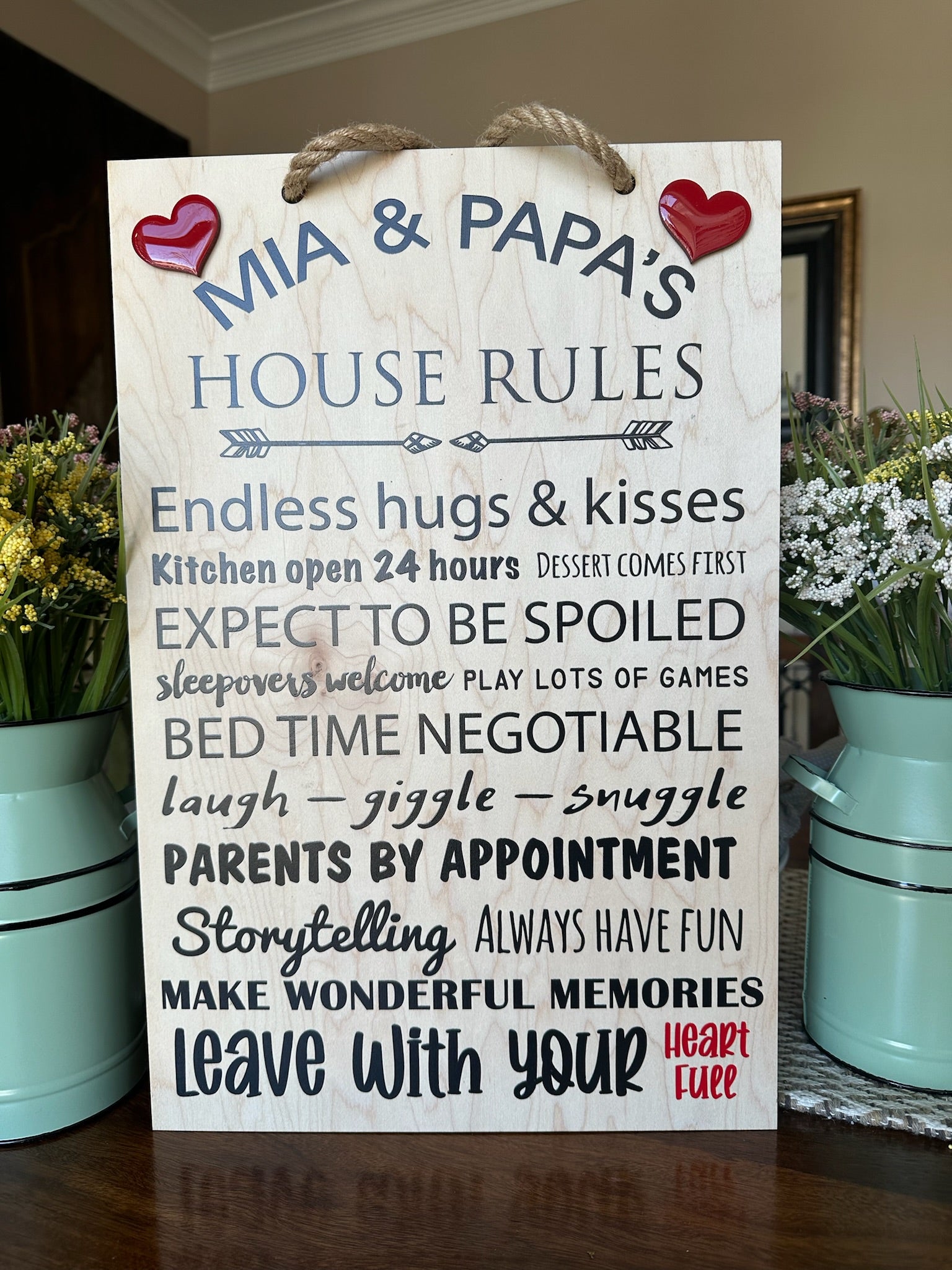 Grandparent House Rules Sign