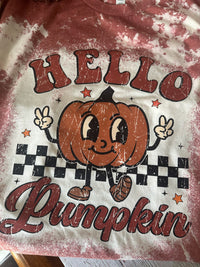 Hello Pumpkin Cowhide Bleached Tee