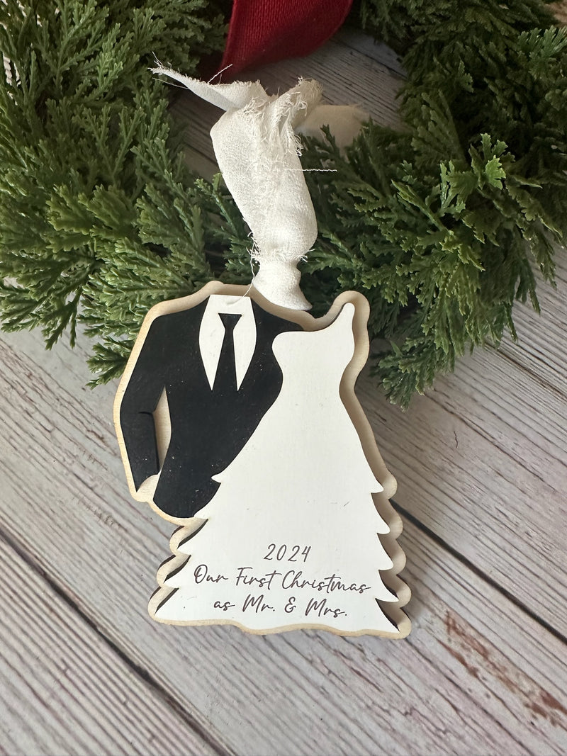 Newly Married Ornament First Christmas