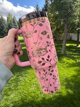 40oz Floral Book Tumbler