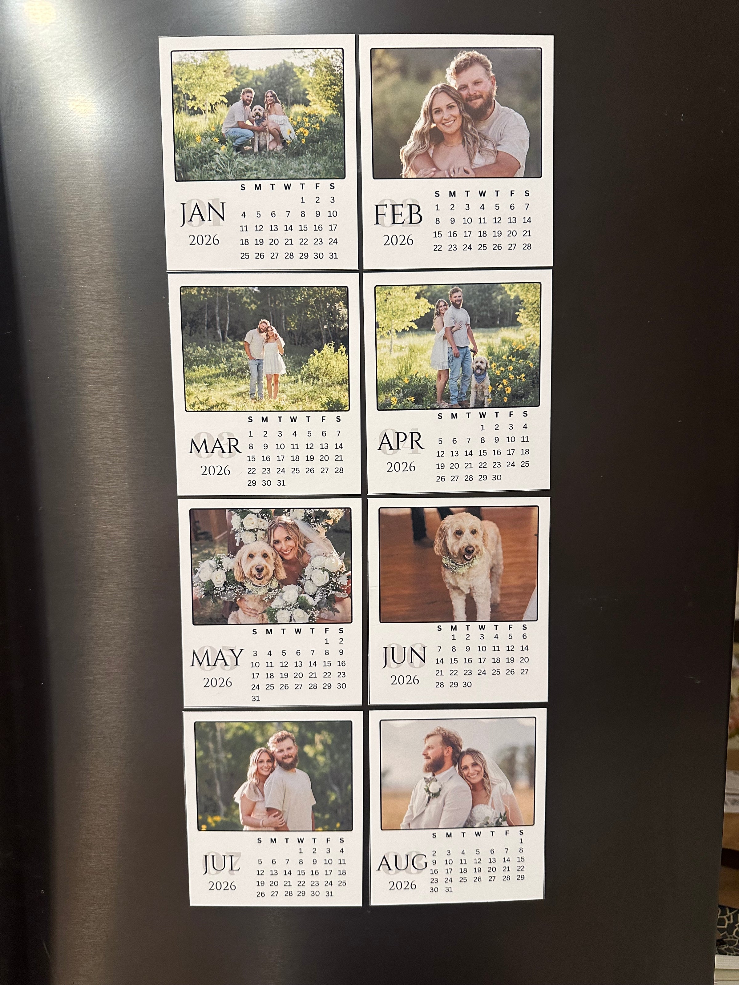 Mini Custom Photo Calendar Magnets