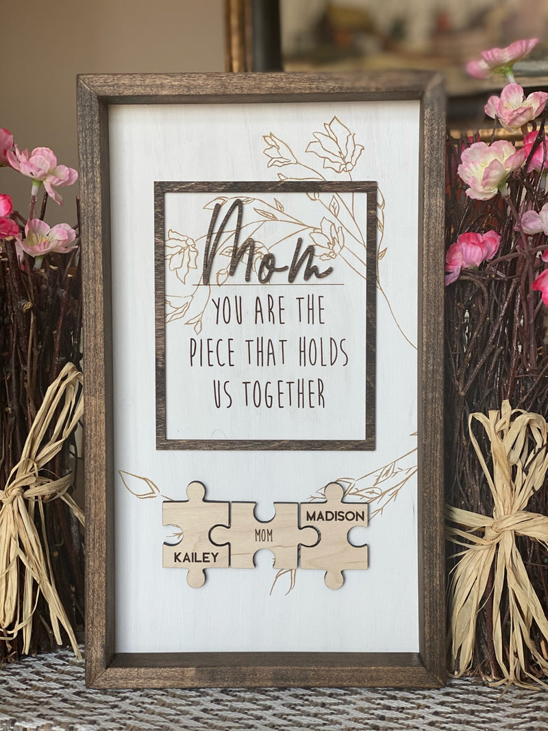 Mother's Day Puzzle Piece Sign