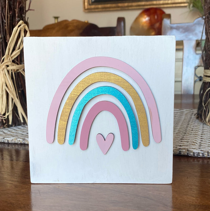 5 x 5 Boho Rainbow Shelf Sitter
