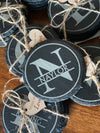 Round 4" Slate Coasters - Delta Gamma Anchor
