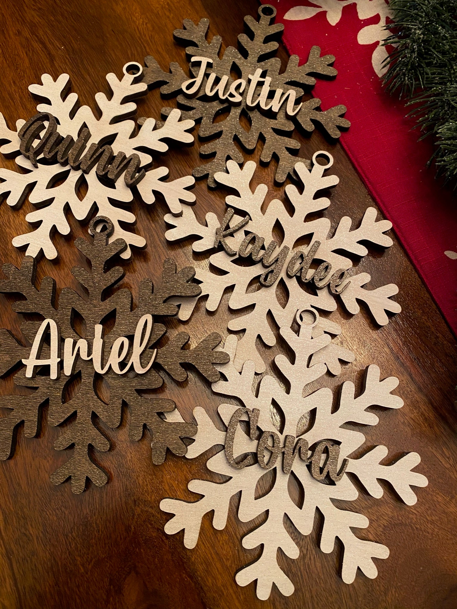 Snowflake Stocking Tags | Ginger's Signs