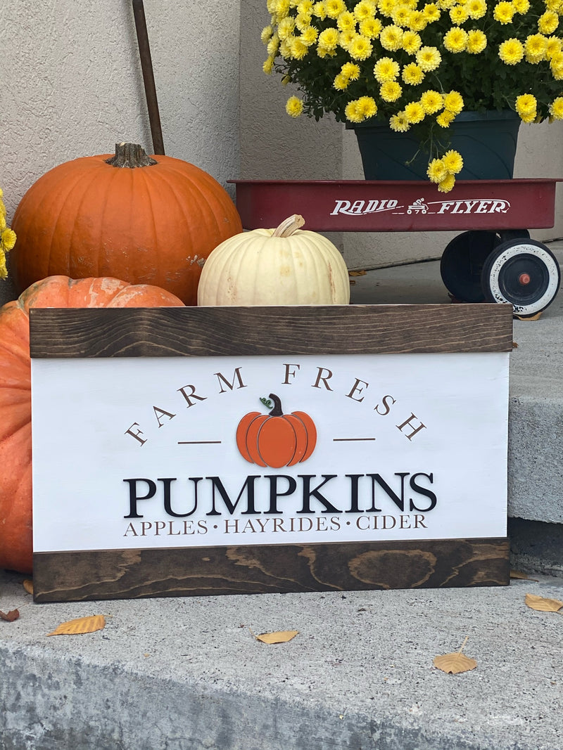 12 x 20 Paneled Farm Fresh Pumpkins
